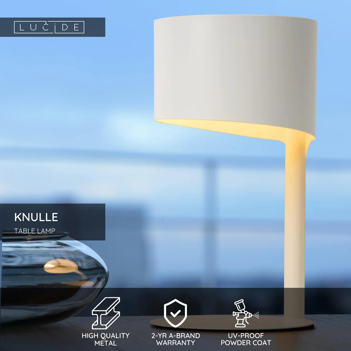 Knulle, Bordslampa, Vit - 15 cm - Bild 4